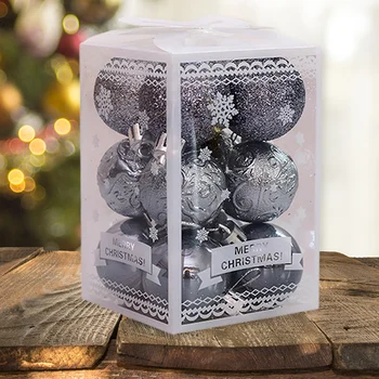 12pcs kalėdų ornamentu už kalėdos namų dekoras, šviesos, plastikiniai kamuoliukai gimdymo deco vieną barelį kamuolys 4cm 2021 kabinti nepriklausomo naujųjų metų