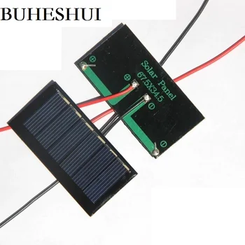 BUHESHUI 2vnt Mini Saulės Elementų Modulis Saulės Kolektorių Su Kabelį/Laidą 