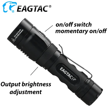 EAGTAC TX25C2 XML2 1350 Liumenų Super Ryškus LED Žibintuvėlis EDC Fakelas NEMOKAMAI 18650 3400MAH Baterija Multi Mode Pusėje Įjungti Strobe