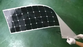 Iš kinijos saulės sistema su sunpower lanksčias saulės skydelis 100W 12v saulės valdiklis, įkraunamas saulės skydelis.