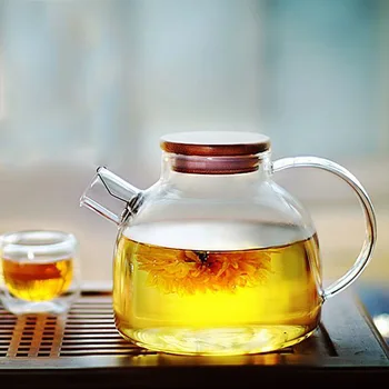 Japonijos didelis arbatinukas filtro stiklo arbatinukas sustorėjimas gėlių puodą, šildymo atsparumo aukštai temperatūrai arbatos virimo virdulys kostiumai