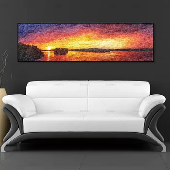 Namo nuotrauką sienos meno ir plakato spausdinimo be rėmelio saulėlydžio kambarį dekoratyvinis dažymas