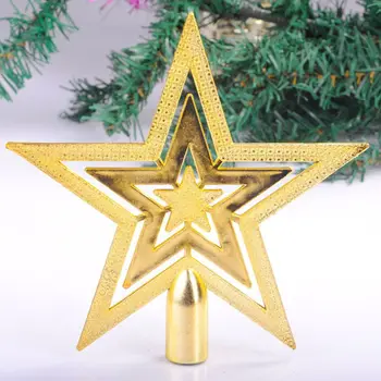Spindi Kalėdų Žvaigždė Papuošalai Kalėdų Medžio Topper Aukso Žvaigždė Kabantys Papuošalai Blizgučiai Star Festivalis Šventė Kalėdas