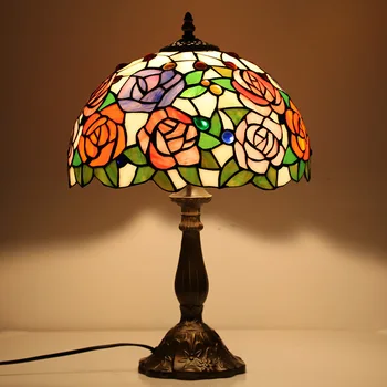 Tiffany Stalo Lempa vitražas Europos Baroko Klasikinis už Kambarį E27 110-240V