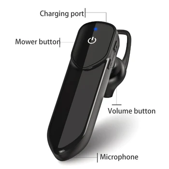 V19 Verslo Bluetooth 5.0 Vienos Ausies, Belaidės Ausinės su Stereo HD Skambinti