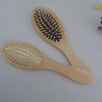 Mediniai Gamtos Masažo Hairbrush Anti Static Sveikatos Priežiūros Irklas Bambuko Plaukų Šepetys Didelio Skydo Šukos Stilius Įrankiai