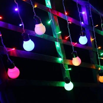 Naujovė 5CM didelis dydis 48 LED Užuolaidų LED Girliandą mirga Žvaigždžių Žiburiai Kalėdų, Vestuvių patalpų lauko Dekoro String Apšvietimas