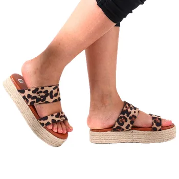 Lady butai, leopardas spausdinimui platforma šlepetės atidaryti tne sandalias seksualus mados aukšti kulniukai naujų Siurblių batai patogūs sandalai moterims