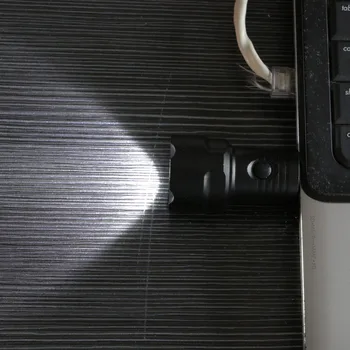 USB Patogu T6 LED Žibintuvėlis 4 Režimas Mini žibintas 