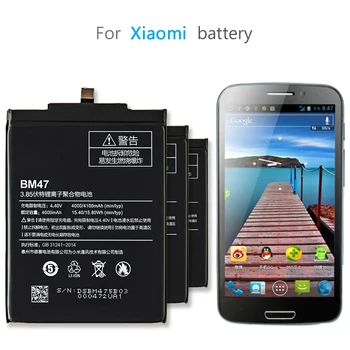BM47 Mobiliojo Telefono Bateriją Xiaomi Redmi 3 3 3X 4X Redmi3 Pro Hongmi Redrice 3 3 Bateriją BM47 4100mAh