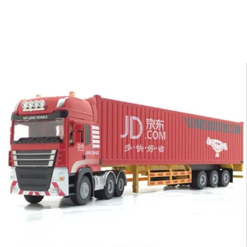 1/50 Metalų Lydinio, Sunkvežimių Transporto priemonės Bako Shunfeng puspriekabės Container Truck Diecast Modelis Inžinerijos Transporto priemonės, žaislai