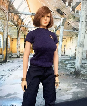 1/6 CJG-W026 Moterų Aksesuaras Los Andželo Policewoman T-shirt, Jumpsuit SWAT Apranga tinka 12 