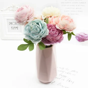 1 krūva 1 galva Rožių puokštė, Dirbtinės gėlės, Namų dekoravimo reikmenys Festivalis Vestuvių Valgomasis stalas Bonsai 
