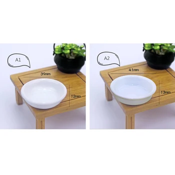 1 VNT Mielas Keramikos Sriubos Puodą Sub Balta Lėlių Reikmenys, Miniatiūrinė Saldainiai Žaislas Scena Modelis
