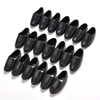 10 Porų Aukštos Kokybės Juodos Mados Plastikinės Lėlės Batai Ken Draugu Vyrų Lėlės Drabužių Priedai, Avalynė