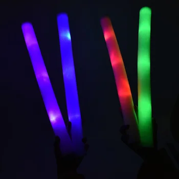 10 Vnt. Šviesos-Iki Putų Lazdelės LED Minkštas Baton Ralio Rave Švyti Lazdos Spalvotų Nudžiuginti Mirksi Vamzdis Koncerto Šventės Gimtadieniai