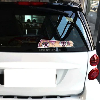 10 x Dizaino Sexy Lady Peeping Atspindinti Kūrybos Auto Decal Cartoon Automobilių Lipdukas Bamperis Kūno Decal Kūrybinio Modelio Vinilo