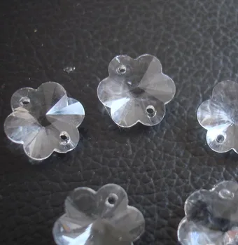 1000pcs/daug kaip 14mm 2 Skyles, Aukštos Kokybės skaidraus Stiklo Kristalų Slyvų Žiedų Beads Crystal Prism Stiklo Karoliukai