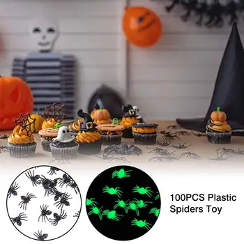 100vnt Helovinas Mini Plastiko Juoda Šviesos Voras Išdaiga Juokauja Gimtadienį Žaislai 