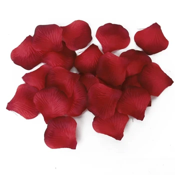100vnt Rožių žiedlapių dirbtinės gėlės, vestuvių Dekoravimas - Palaipsniui Raudona