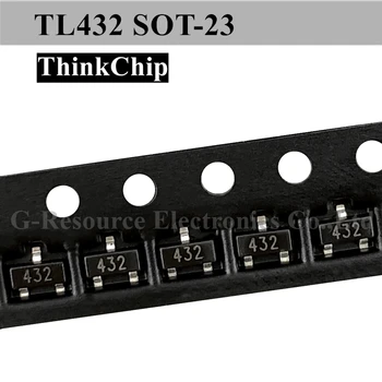 (100vnt) TL432 432 SOT-23 SMD Įtampos Reguliatorius IC Triode Tranzistorius (Ženklu 432)
