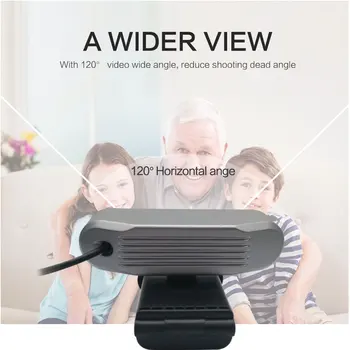 1080P Kamera su Mikrofonu HD PC Webcam USB Streaming Kompiuterio Web Kamera su 110° Peržiūrėti Kampo Registravimo