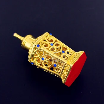 10ml Antiqued Metalo Kvepalų Buteliuko arabų Stiliaus Eterinių Aliejų Buteliukų Doterra Stiklo Taros Dekoruoti Vestuvių Dovana