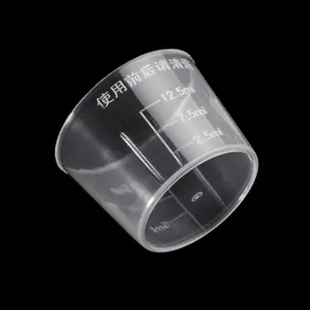 10vnt 15ml skaidraus Plastiko Matavimo Puodelis Matavimo Priemonė Stiklinė, Matavimo, Medicinos Puodeliai Lab