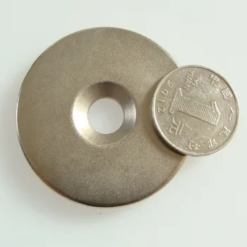 10VNT D50mm*d6mm*5mm nikelio kailis galingas retųjų žemių neodimio magnetas su įsprausti skylę