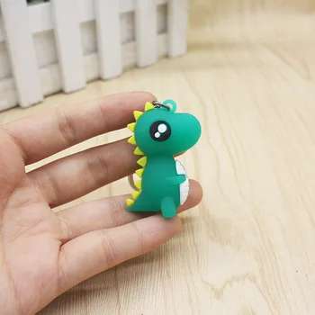 10vnt/daug Minkštas Spalvotų Klijų Mielas Animacinių filmų Dinozaurų Keychain paketų prižiūrėtojų raktinę Tinka Vaikų Vaikai 