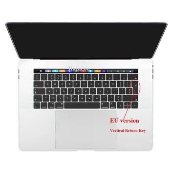 10vnt ES klaviatūros viršelis Macbook Touch Baras 13.3 15.4 A1706 A1989 A1707 A1990 Klaviatūros Raštas TouchBar 13 15 Klaviatūros Viršelis