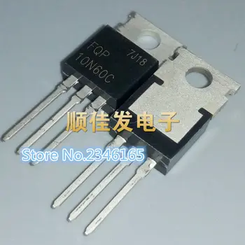 10VNT FQP10N60C TO-220 10N60C 10N60 TO220 naujas MOS FET tranzistorius