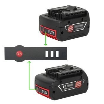 10vnt Li-ion Baterija LED kodo Lipdukas Talpa Etiketė, Lipdukas, Skirtas Bosch 14.4 V 18V Ličio Baterija