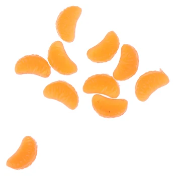 10VNT Modeliavimas maisto Gleives Pakabukai Mini Apelsinų Žiedlapių Dervos Plastilino Gleives Karoliukai, Priedai Priėmimo Tiekimą 