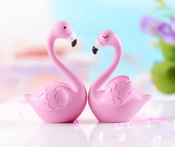 10vnt Pink Flamingo Papuošalai Pasakų Sodo Miniatiūros Papuošalai Terariumai Moss Bonsai Vazonas Amatų Namai