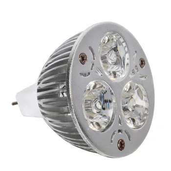 10vnt/Set LAIDEYI Itin Šviesus 9W MR16 Balta LED Lemputė 85-265V Led Prožektoriai 3LEDs Aliuminio Šiltai Balta High Power LED Lempos