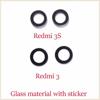 10vnt Stiklo medžiaga atgal galinio vaizdo kamera, lęšis Xiaomi Redmi 3 Redmi 3S Redmi3 Redmi3S