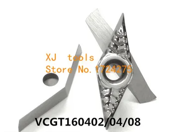10vnt VCGT160402/VCGT160404/VCGT160408 Tekinimo karbido, Aliuminio įdėklais,Blade SVJCR/SVVCN Laikiklis,Tinka Aliuminio