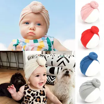 11 Spalvų Vaikas Mergina Baby Girl Skrybėlės Medvilnės Kietas Minkštas Platus Lankelis Bamblys Kietas Turbaną Kietų Plaukų Juosta Priedai