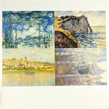 12 Lapų/Set Dreamland Claude Monet Didelis Atvirukas Atvirukas Gimtadienio Dovanų Kortelės Pranešimą Kortelės