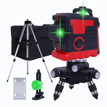 12 Linijos 3D Žalias Lazeris Lygių Savaime išsilyginantis 360 Laipsnių Horizontaliai Ir Vertikaliai Kirsti Linijos Žalia Lazerio Linijos Optinis prietaisas