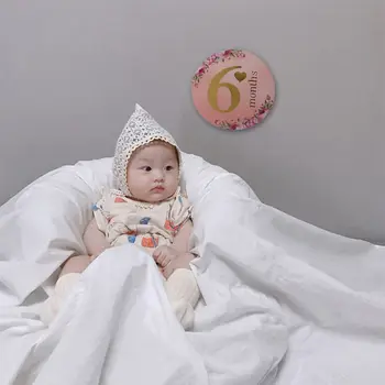 12 Vnt/Set Mėnesį Lipdukas Kūdikių Fotografija Etapas Atminimo Mėnesio Naujagimiams, Vaikams, Proginės Kortelės Numeris Foto Rekvizitai Accessor