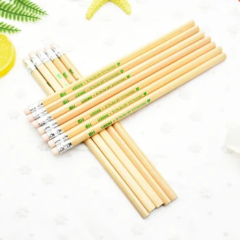 12pcs ekologišką trikampis HB medienos pieštukai, grafito pieštukai su guminiais pieštukai, mokyklos raštinės prekes