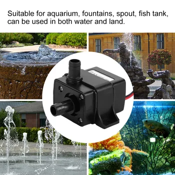 12V DC Ultra-Quiet vandeniui Brushless Variklio Panardinami Vandens Siurblys Anti-slip paviršių akvariumas fontanai vandens žuvų bakas