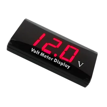 12V Karšto Pardavimo Voltmeter Skaitmeninis LED Ekranas, Mini dydžio Automobilių, Motociklų Voltmeter Įtampos Indikatorius Matuokliu Detektorius
