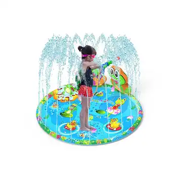 150cm Vaikai Purkštuvų Pad Mat Vaikų Vasaros Lauko Vandens Purslų ant Vejos ir Žaisti Mat Pripučiami Purkštuvų Varlės Vandens Purškimo Žaislas