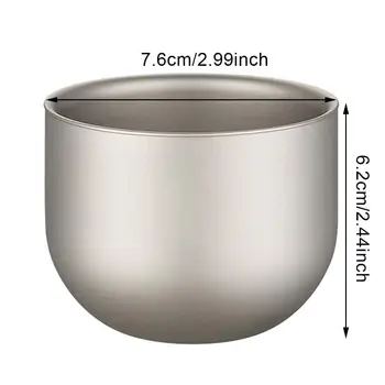 150ml gryno titano teacup dvigubo sluoksnio šiluminė izoliacija anti-karšto vidaus lauko titano teacup kavos puodelį, biuro 35DC26