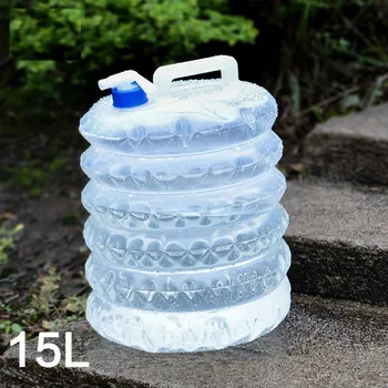 15L Lauko PE Teleskopinis sulankstymas kibirą maišytuvas automobilių maisto klasės kempingas geriamojo hidro kolbą mano vandens buteliukas nešiojamas krepšys žygiai