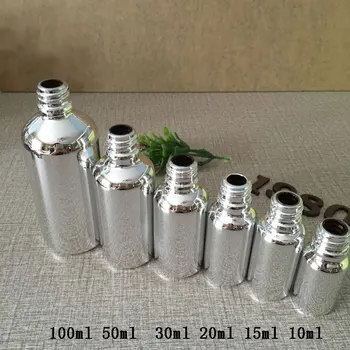 15ml stiklo užkratas buteliai w sidabro padengtą eterinis aliejus daugkartiniai kosmetikos buteliukai makiažas konteineriai mažas pefume konteineriai