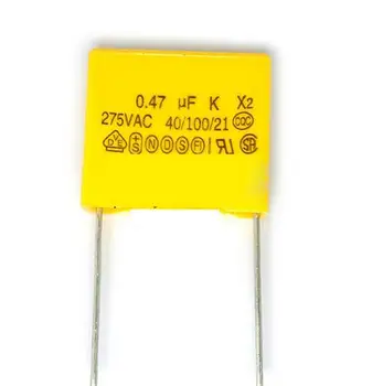 15PCSCapacitor X2 275 V būti 0,47 uF 470nF 474 K pikis 22mm (10 vnt.)